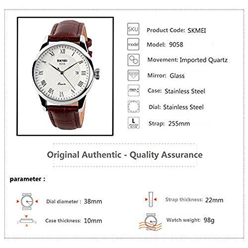 Roman Numeral Business Casual Fashion Analog Wrist Watch