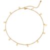 Long tiantian Gold Star Choker Necklace for Women