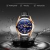 Mens Watches LIGE Fashion Leather Watch Analog Quartz Watch