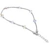 Gem Swarovski Sterling Silver Adjustable Anklet