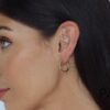 14K Yellow Gold Hoop Earrings for Women