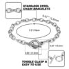 JIAYIQI 10Pcs Chain Bracelets for Jewelry Making