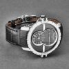 Jaquet Droz Men's 'GrandeSecond' Dark Grey Dial Grey Leather Strap