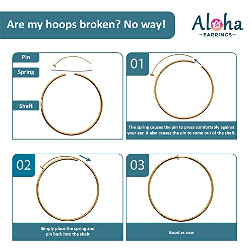 Aloha Earrings - Clip On Hoop Earrings for Women