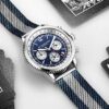 Stuhrling Original Mens Dress Watch Blue Tachymeter 24-Hour Subdial