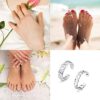 SLLAISS 925 Sterling Silver Toe Rings For Women