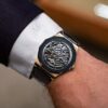 Agelocer Men's Top Brand Black Skeleton Automatic Mechanical Watch