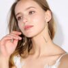 Layered Ball Dangle Hoop Stud Jacket Earrings