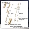 8PCS/Set Gold Ear Cuff Wrap Crawler Hook Earrings