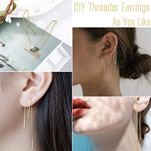 Elegant 8-Pair Threader Earrings Set: Elevate Your Style ✨