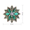 Green Vintage Created Crystal Brooches for Women