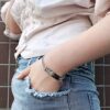 linnalove Shining Diamond Cutting Medical Alert id Bracelet