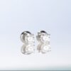 14K White Gold Diamond Stud Earrings for Women