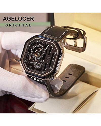 Agelocer Men's Fashion Punk Stainless Steel Mechanical 44mm