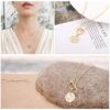 Moon and Star Medallion Pendant Necklace