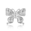 Bling Jewelry Vintage Style Golden CZ Butterfly Brooch