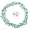Turquoise & Freshwater Cultured Pearl Necklace Earrings Set