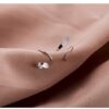 Hypoallergenic Cartilage Ear Piercing Wrap Earring Studs in White Gold