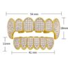 LuReen Gold Teeth Grillz Pave CZ Vampire Fangs Grillz for You