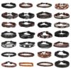 Jstyle 28Pcs Braided Leather Bracelet for Men Women