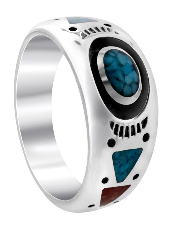 Southwestern Style Turquoise and Coral Gemstone