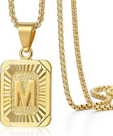 Trendsmax Initial Letter Pendant Necklace
