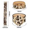 Hicarer 5 Pieces Leopard Tube Bracelet Multilayer