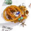 Dive into Elegance: Unveiling the Bohemian Bliss of the 4-String Starfish Charm Bracelet Set! ??