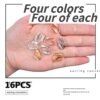 16 Pieces Clip-on Earring Converters Earring Clip Backs