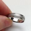 Size 10 Mens 10K White Gold Comfort Sandblast Finish