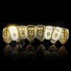 18k Yellow and White Gold ashion Iced Dental Jewelry Grill