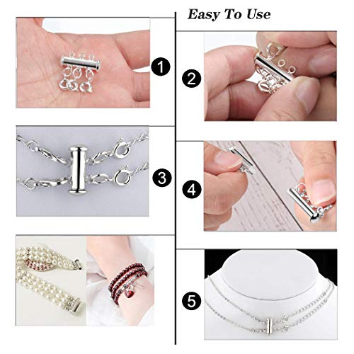 12 Pieces 3 Sizes Slide Clasp Lock for Necklace
