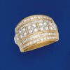 Elevate Your Look with the Diamond Multi-Row Ring in 18kt Gold from Ross-Simons