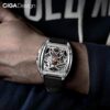 Design Automatic Mechanical Timepiece: Unleash Your Inner Character with Sapphire Crystal and Silicone Strap