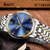 Elegance in Time: Men's Stainless Steel Luminous Quartz Watch