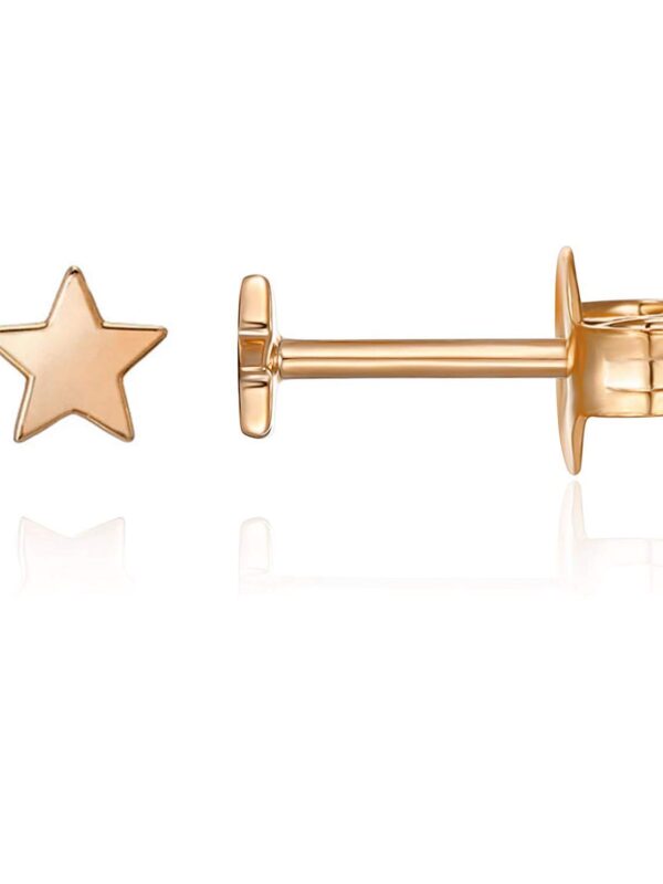 PAVOI 14K Gold Plated Star Stud Earrings