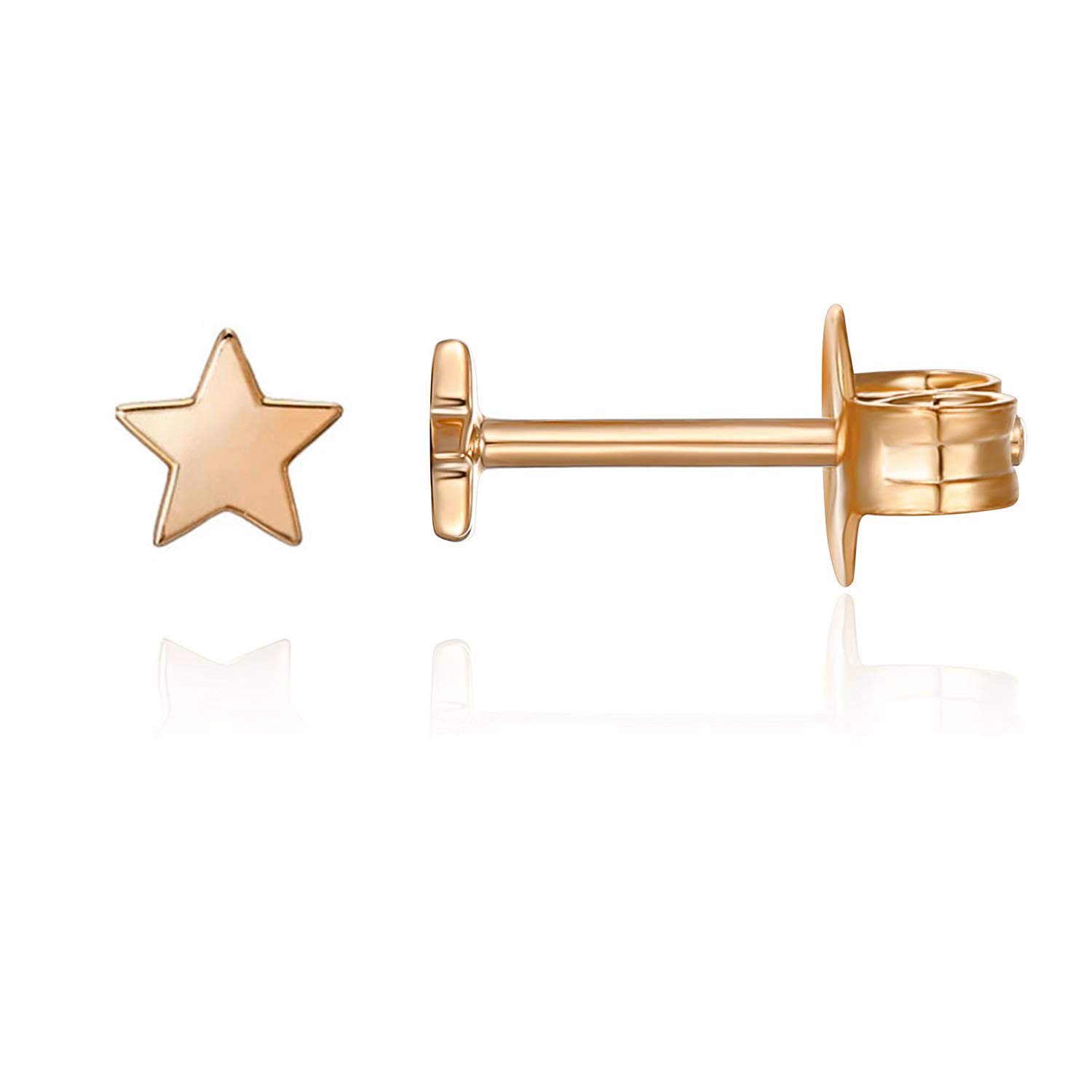 PAVOI 14K Gold Plated Star Stud Earrings