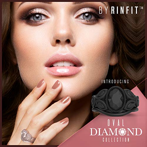 Rinfit Silicone Rings for Women - Oval Diamond Collection.