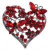 Alilang Womens Floral Silvery Tone Crystal Rhinestone