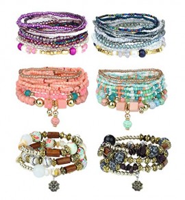 Bohemian Stackable Bead Bracelets Set Boho Bracelet Jewelry