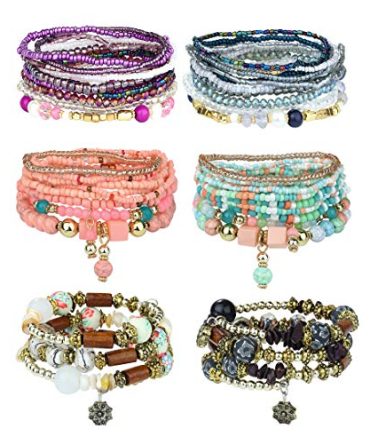Bohemian Stackable Bead Bracelets Set Boho Bracelet Jewelry