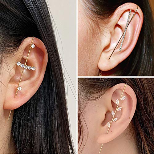 6 Pairs Ear Wrap Crawler Earrings