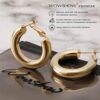 Chunky Thick Good Tube Hoops Earrings