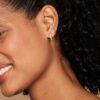 PAVOI 14K Yellow Gold Plated Sterling Silver Cuff Earrings