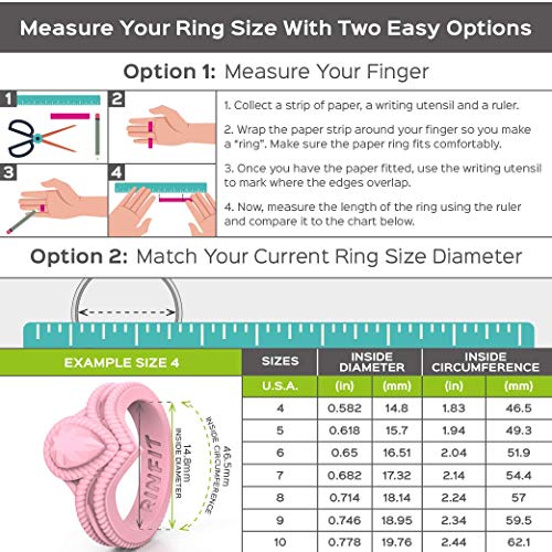 Silicone Wedding Ring for Women by Rinfit. Designed Soft Silicone Rubber Bands