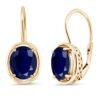 Gem Stone King 5.00 Ct Oval Blue Sapphire Dangle Earrings