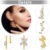 12 Pieces Ear Wrap Crawler Hook Zircon Earrings