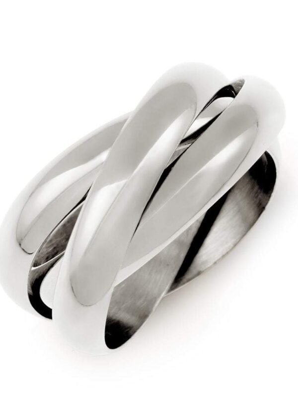 Elegance in Motion: Sterling Silver Triple Roll Russian Wedding Ring