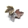 Vintage Broches Girls Pin Maple Leaf Brooch Bronze