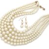 Fashion 21 Women's Five Multi-Strand Simulated Pearl